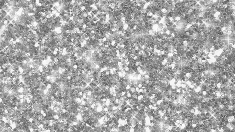 Sparkling glitter shiny silver background Stock Footage 256257010