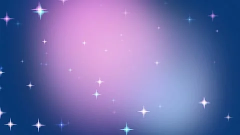 Sparkling Glitter Stars on Gradient Blue Purple Background Loop Stock Footage 331352516