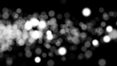 Sparkling glitter white particles animation isolated on black background Vidéo 336600962