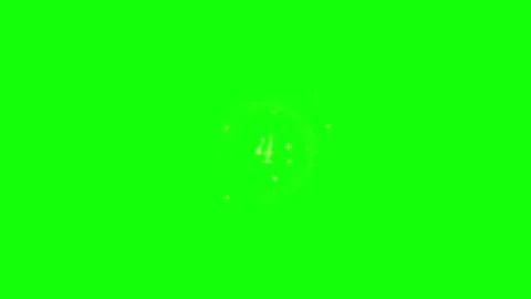 Sparkling Gold 10 Countdown Green Screen Stock Footage 321928174