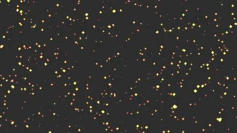 Sparkling Gold Confetti Falling on Black Background for Celebration Design Stock Illustration
