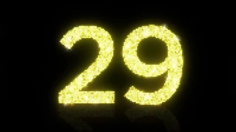 Sparkling Gold Countdown from 30 seconds Stock Footage 79113830