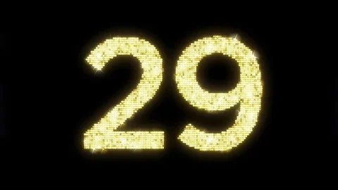 Sparkling Gold Countdown from 30 seconds... | Stock Video | Pond5