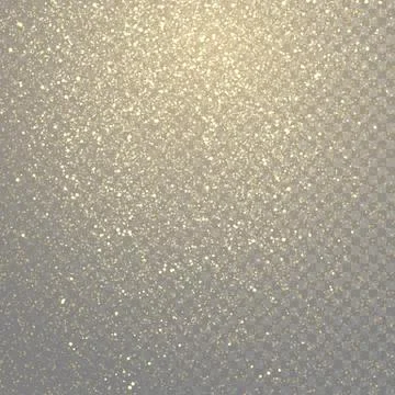 Sparkling gold glitter particles effect, golden glittering space star dust Stock Illustration