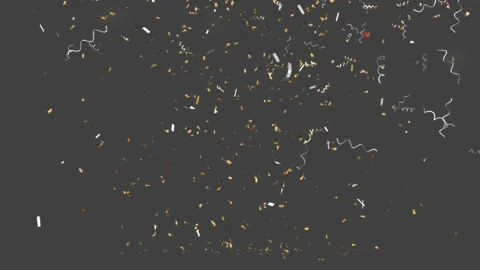 Sparkling Golden Confetti Explosion with alpha channel Stock Footage 339785470