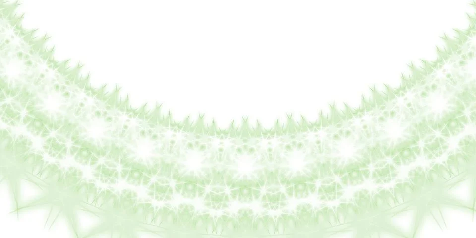 Sparkling green star pattern in an arch Stock Illustration