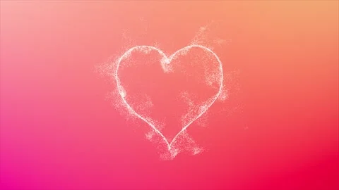 Sparkling Heart Glow Stock Footage 296192150