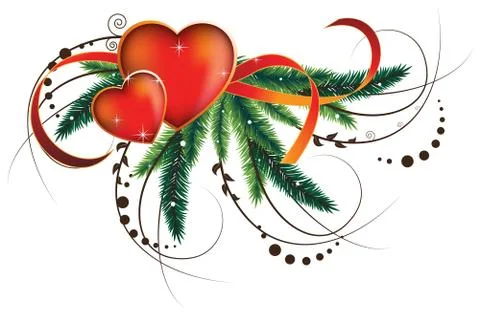 Sparkling hearts Stock Illustration