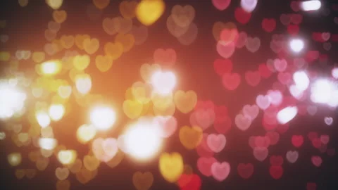 Sparkling Hearts Overlay Effect Stock Footage 138230193