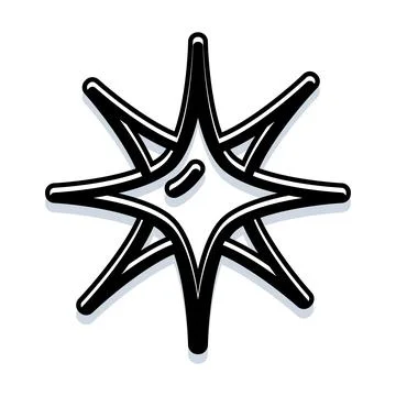 Sparkling icon creating shining starburst effect illustration Stock Illustration