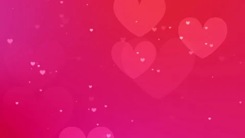 A sparkling image of dancing hearts. Pink background. Stock Footage 150421352