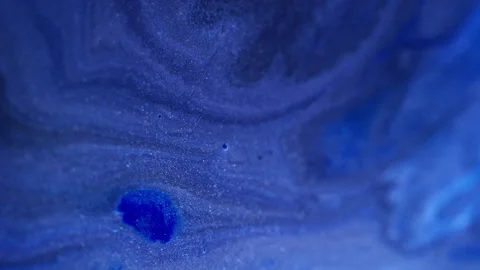 Sparkling ink spill shiny texture blue liquid wave Stock Footage 289466829