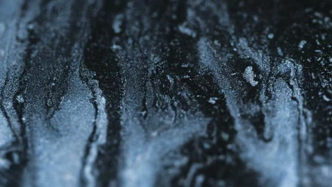 Sparkling ink wave paint mix layers black silver Stock Footage 276933301