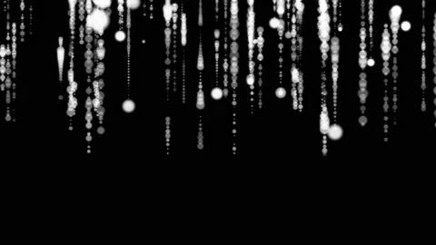 Sparkling light blurs lines of white particles, White sparkling glitter Video stock 201605841