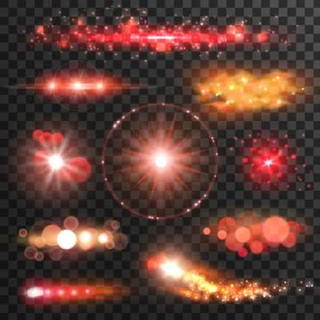 Sparkling light flashes. Lens flare effect Stock Illustration
