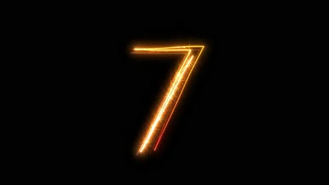 Sparkling Light Painted 10 Second Countdown Stock Footage 144409664