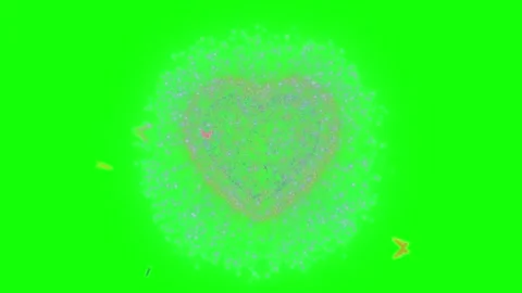 Sparkling light trail on green screen. Glowing magical particle effect for Stock Footage 340598489