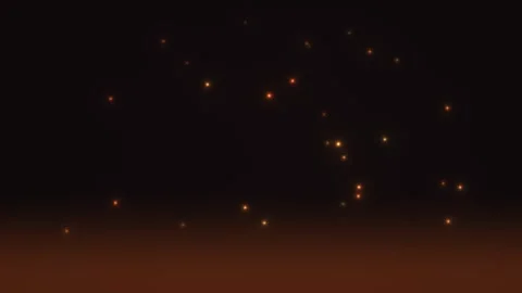 Sparkling lights create a magical atmosphere in dark space Stock Footage 338327539
