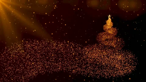 Sparkling lights create a magical Christmas tree in night sky during holida.. Stock Footage 332644548