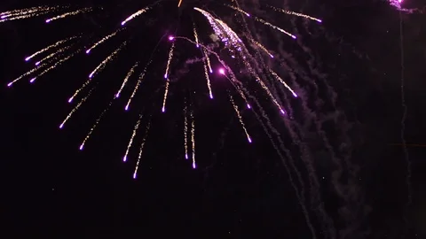 Sparkling lights made by fireworks Stock Footage 92587588