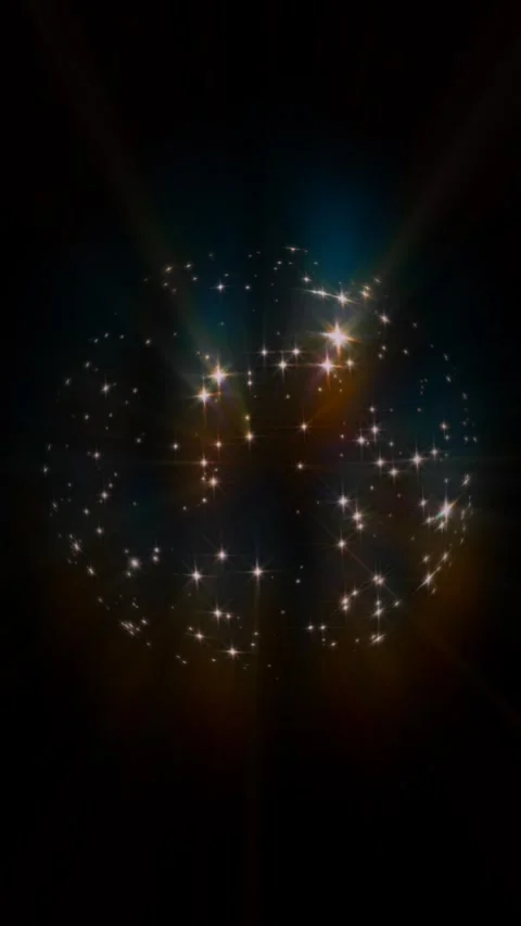 Sparkling lights twinkle in the dark. Stock Footage 325513229