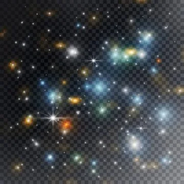 Sparkling magic dust particles. Stock Illustration