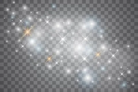 Sparkling magic dust particles. Illustrazione stock