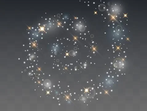 Sparkling magic dust particles. Stock Illustration