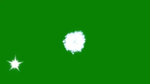 Sparkling magic star bursts with glittering fireworks animation on green sc.. Stock-Footage 346241785
