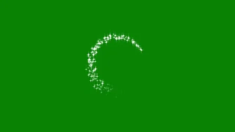 Sparkling magic star trail spinning on green screen background loop motion .. Stock-Footage 346241786