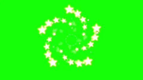Sparkling Magic Star Trail Spiral on Green Screen Stock Footage 336656245