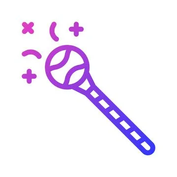 Sparkling Magic Wand Icon in Gradient Design Stock Illustration