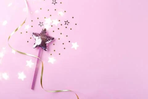 Sparkling magic wizard wand Stock Photos