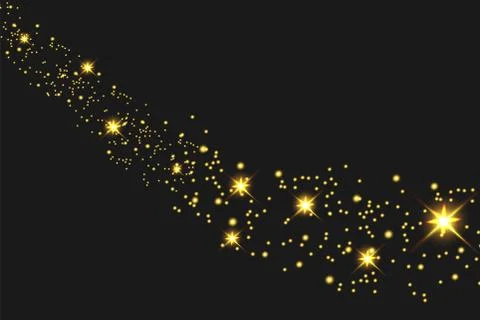 Sparkling magical dust particles. Stock Illustration