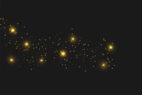 Sparkling magical dust particles. Stock Illustration