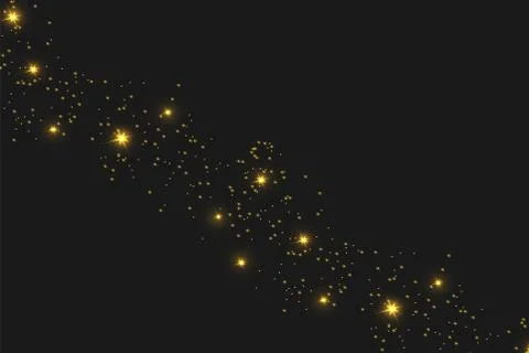 Sparkling magical dust particles. Stock Illustration