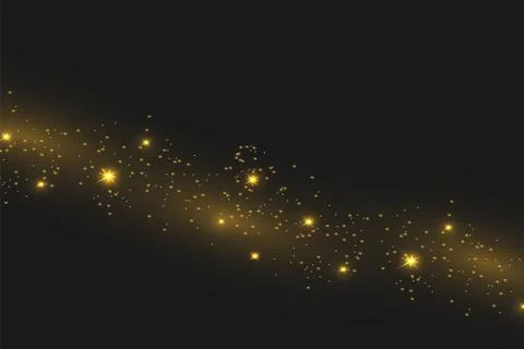 Sparkling magical dust particles. Stock Illustration