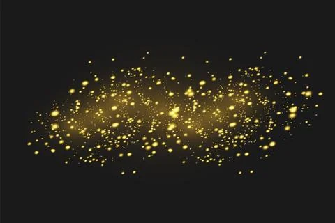 Sparkling magical dust particles. Stock Illustration