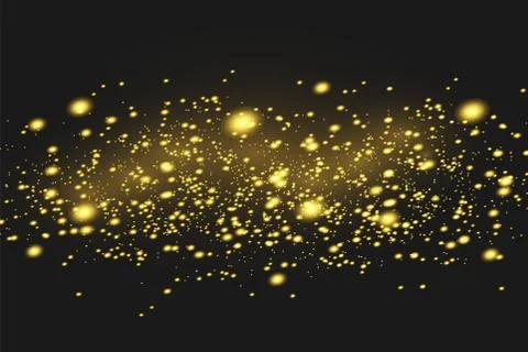 Sparkling magical dust particles. Stock Illustration