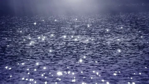 Sparkling Moonlight Water Stock Footage 80038500