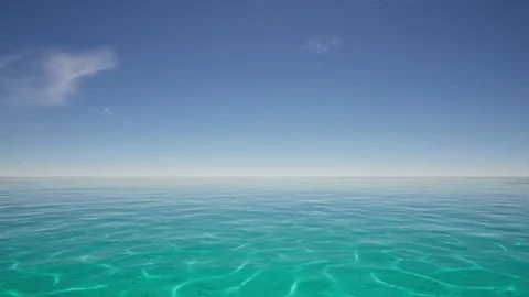 Sparkling ocean waves with sunlight reflection - relaxation Stock Footage 340223017