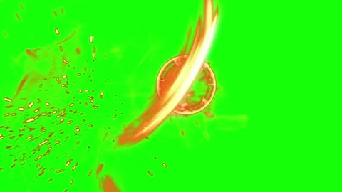 Sparkling orange light streaks on green screen background Stock-Footage 337533698