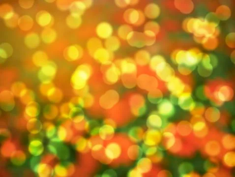 Sparkling orange,golden,green bokeh background Stock Illustration