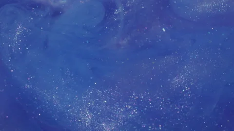 Sparkling paint blue glitter splash acrylic cloud Video stock 323781860