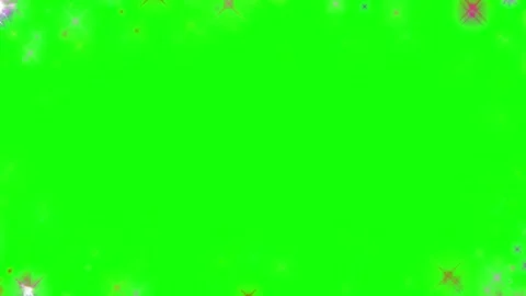 Sparkling particle overlay frame effect moving against bright chroma key green 스톡 동영상 345218425