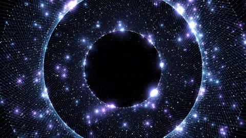 Sparkling Particles Eye Vj Loop Stock Footage 163072042