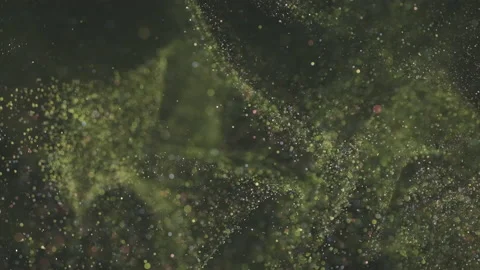 The sparkling particles falling in the air. slow motion Stock Footage 160069383