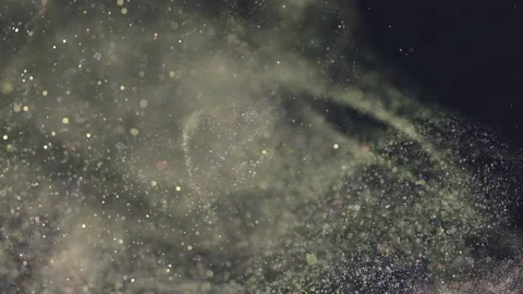 The sparkling particles falling in the air. slow motion Stock Footage 160069597