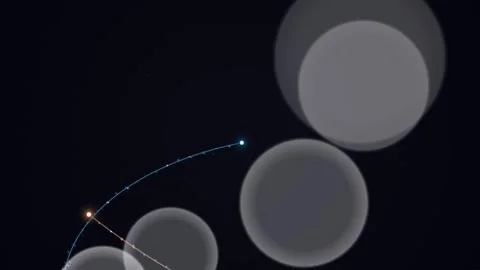 Sparkling Particles Moving in Dark Space. Video stock 328505582