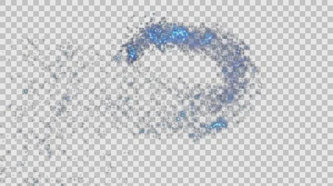 Sparkling particles, snow on a transparent background Stock Footage 56816280